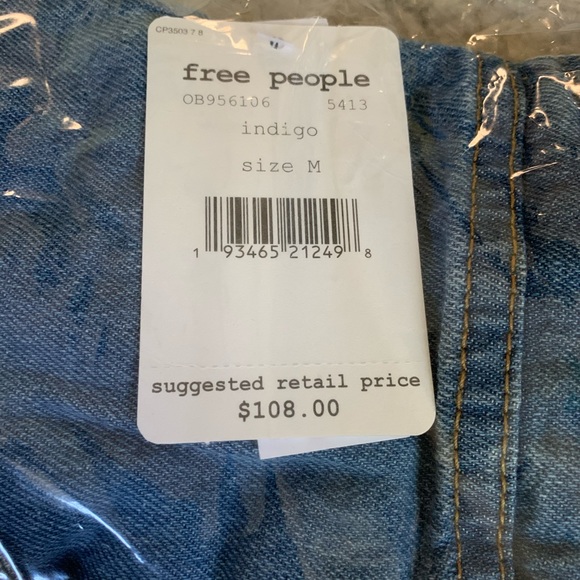 NWT Free People Nicole Denim Shirt Dress in Indigo - Picture 5 of 6